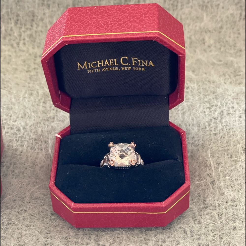 Green Amethyst Michael C Fina Ring, Size 4.5, NEVER WORN